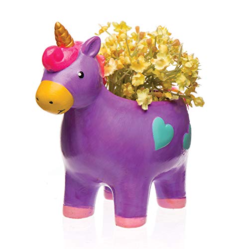 Baker Ross Ceramic Unicorn Flowerpots | Creative Craft Plant Pots For Kids To Decorate