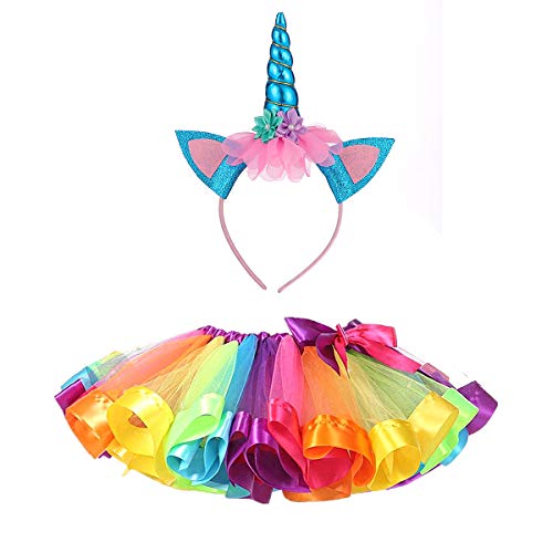 Unicorn tutu skirt fancy dress and headband