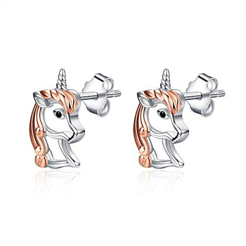 Unicorn Gifts 925 Sterling Silver Unicorn Stud Earrings Jewellery For Women/Girls