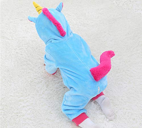 Baby Hooded Unicorn Onesies (Blue)