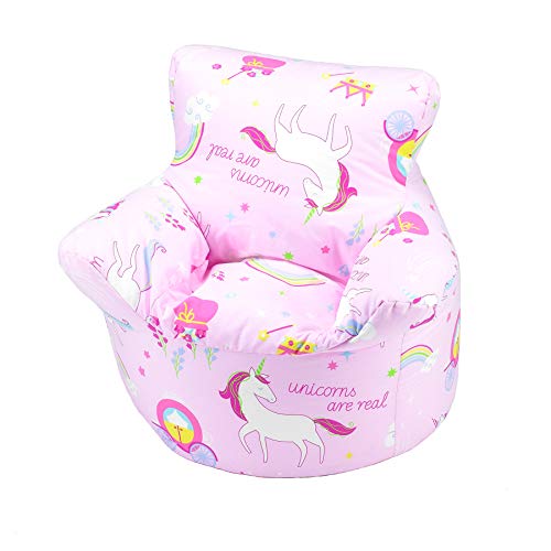 Childrens Unicorn Bean Bag Chair 100 Cotton Pink All Things Unicorn