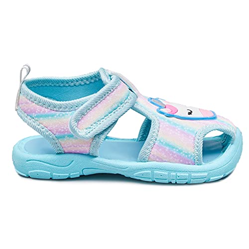 Unicorn Sandals Girls Childrens Kids (8 UK Child, numeric_8)