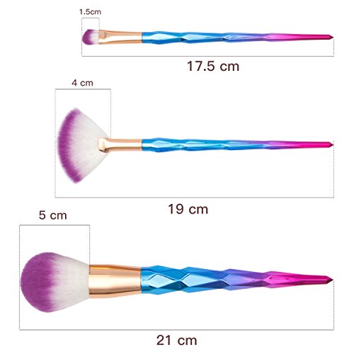 Unicorn make up set, rainbow coloured handles. 12 piece set professional. Ideal present.