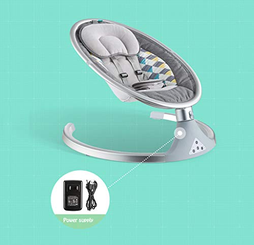 Electric Baby Bouncer | Comfort Swing Chair for Newborn | Unicorn Soft Toy | Grey