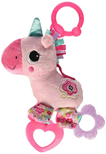 clip on unicorn baby teether for car sear pram buggy