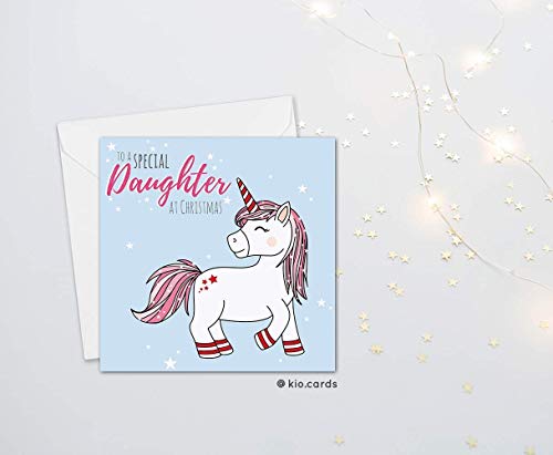Unicorn Daughter Xmas Card