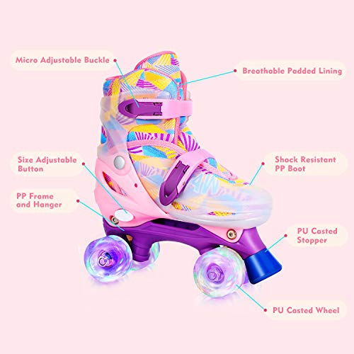 Rainbow Unicorn Roller Skates For Kids 