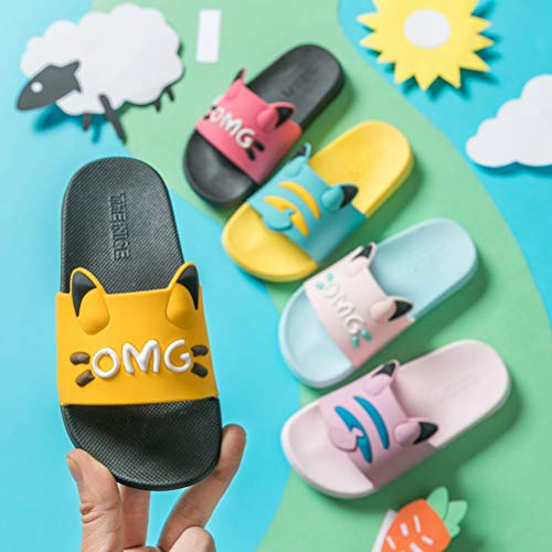 Boys Girls Cute Bathroom Slipper Kids Classic Beach Slippers Slide Sandals Pool Shoes Soft Flip Flops Summer Anti-Slip House Slippers