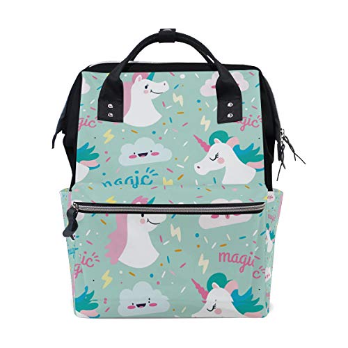 Mint Green Unicorn Nappy Changing Bag