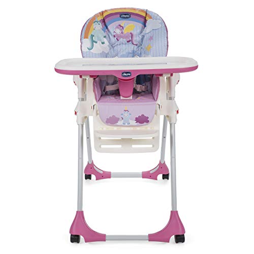 Unicorn Light Travel Highchair With Wheels - Chicco