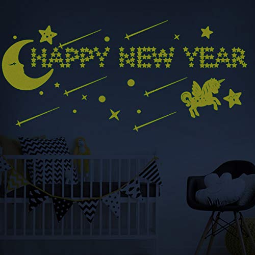 Glow in The Dark Unicorn & Stars Wall Stickers | Kids Bedroom