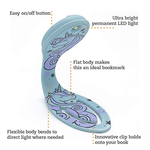 Flexible Unicorn LED Bookmark, Reading Light