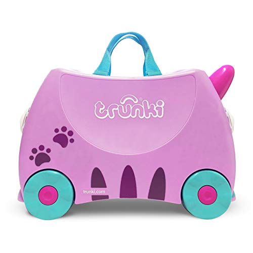 Trunki Children’s Ride-On Suitcase & Hand Luggage: Cassie Cat (Lilac)