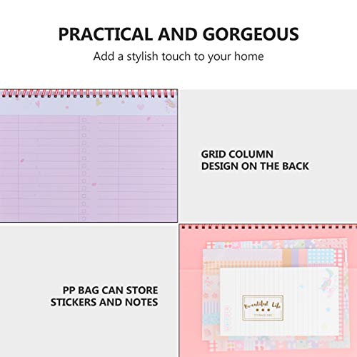 Unicorn Pattern Flip Calendar 2021 | Tabletop Daily Planner