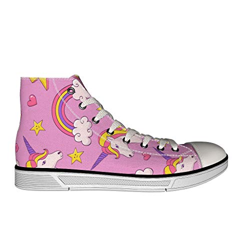 Pink unicorn rainbow trainers