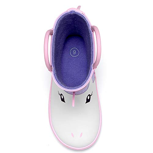 Lilac Unicorn Wellie Boot With Handle