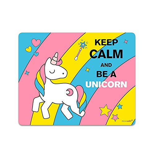 Keep Calm Be A Unicorn Mouse Mat Pad with Non-Slip Base