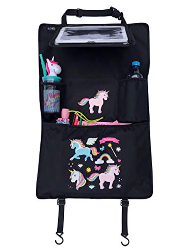 Unicorn Car backseat organizer with adjustable tablet pocket