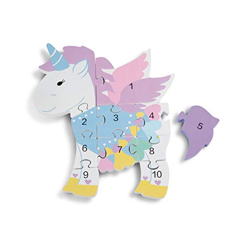 Kids unicorn puzzle numbers