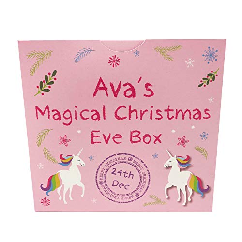 Unicorn Personalised Christmas Eve Box Pink