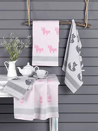 Pink Unicorn Tea Towel