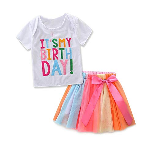 Rainbow Unicorn Tutu Birthday Outfit