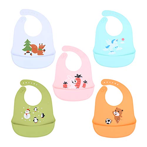 Assorted Design Silicone Baby Bibs | Waterproof | Unicorn Design