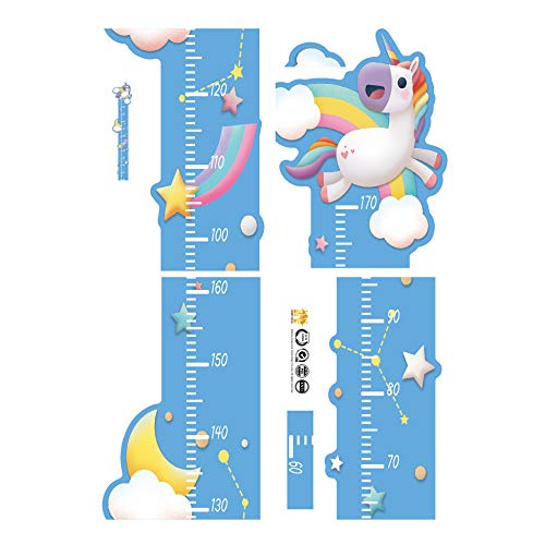Cute Unicorn Height Chart Room Wall Stickers | Home Decoration 