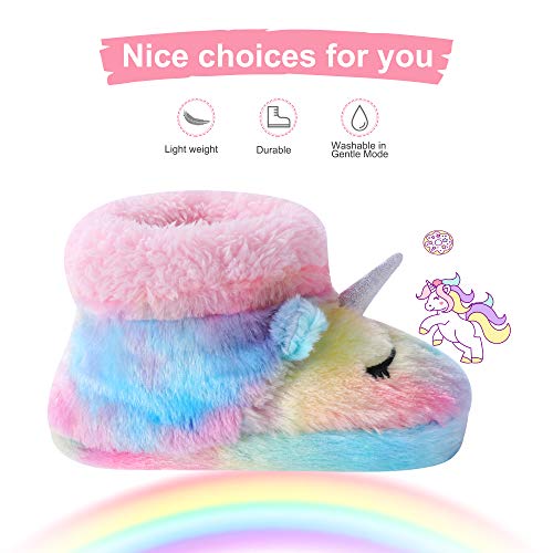 Unicorn Fluffy Slipper Boot For Girls 
