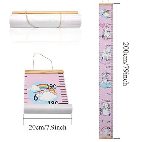 Rainbow Unicorn Wall Chart Height