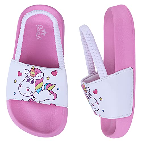 Unicorn Sliders For Girls | Pink & White