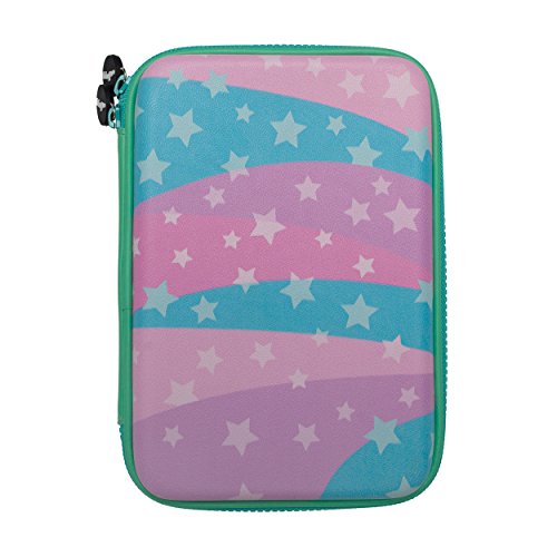 FRINGOO®Cute Unicorn Kids Large Pencil Case | Hardtop Embossed Cover | Multi-Compartment