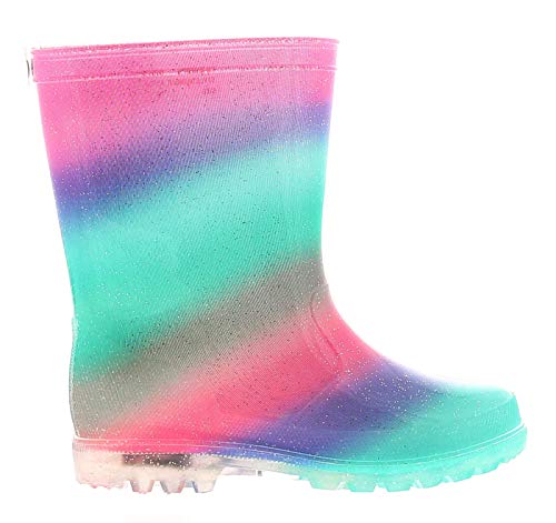 Glittered Rainbow Kids Wellington Boots