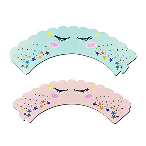 Unicorn Cupcake Topper Cases Wrapper Decorations - Pack of 24