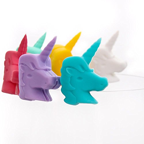 Unicorn Wine Glass Markers Silicone PACK OF 6 | Perfect For Parties