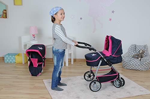 Girls Dolls Accessory | Unicorn Design | Navy & Pink