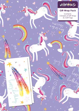 Lilac Unicorn Wrapping Paper 