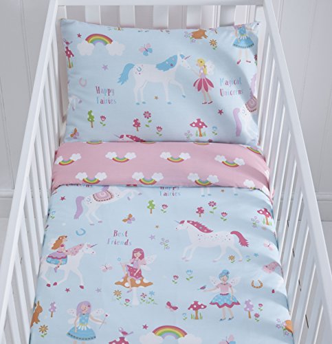 Kids Club Magic Unicorn Cot Duvet Cover Set | 90cm x 120 cm 