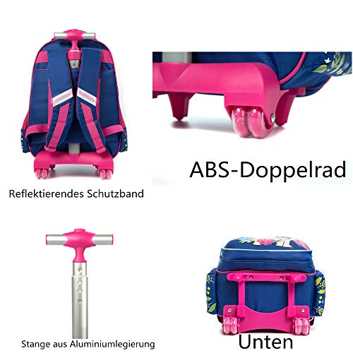 Set Of 3 Unicorn Hand Luggage Suitcases