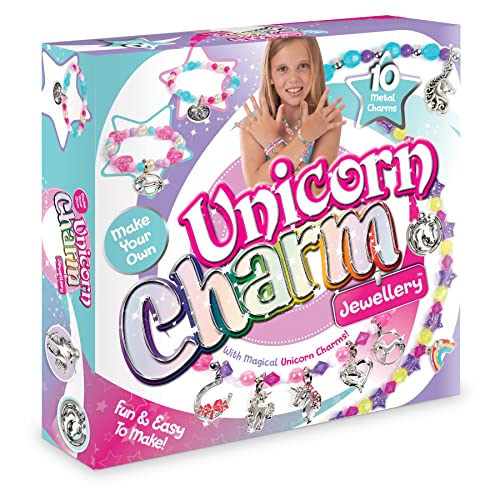 Unicorn Charm Jewellery Craft Set | 10 Metal Charms | Craftbox