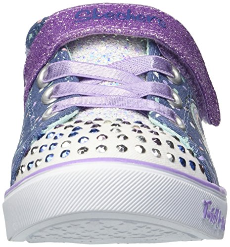 Glittery Unicorn Trainers For Girls | Denim Diamonte
