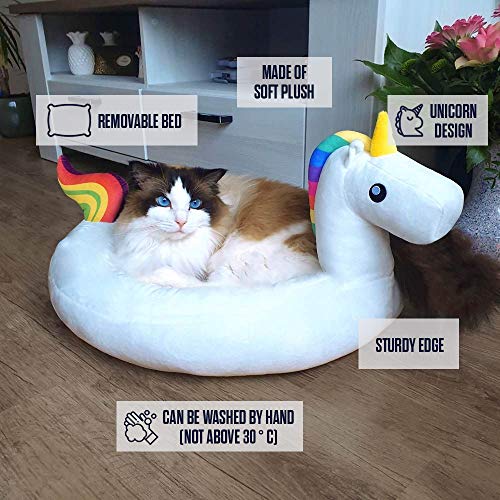 Soft Plush Unicorn Cat Bed