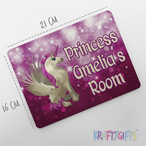 Personalised Pink Unicorn Children's Bedroom Name Sign