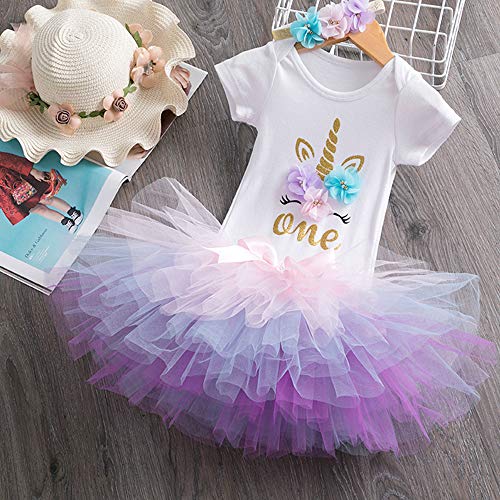 Girls Unicorn Cake Smash Outfit