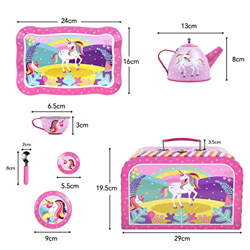 Kids Unicorn Tea Set Pink