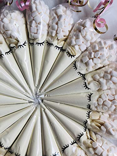 White Hot Chocolate | Unicorn Cones Buttons & Marshmallows Handmade Cones 