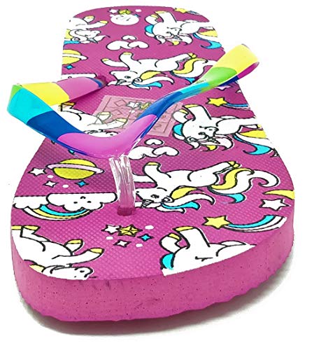 Cute Unicorn Girls Flip Flops | Pink 