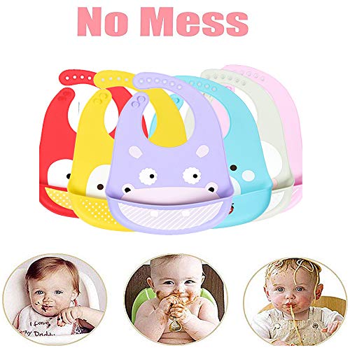 Pink Unicorn Silicone Bib for Babies & Toddlers | Waterproof with Training Spoon
