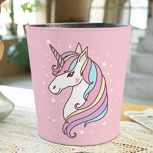 Pink Unicorn Waste Paper Bin 