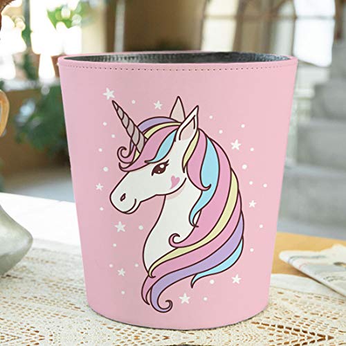 Pink Unicorn Waste Paper Bin